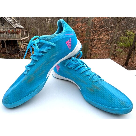 Adidas X Speedflow.3 Mens Indoor Soccer Shoes Size 10 Sky Rush Pink White GW7489 - Picture 9 of 16